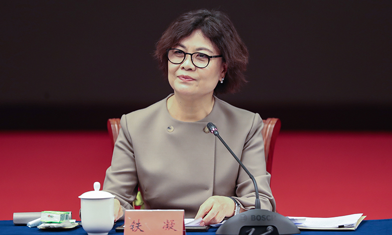 中国作协主席、中国文联主席铁凝在第八届鲁迅文学奖获奖作家座谈会上致辞