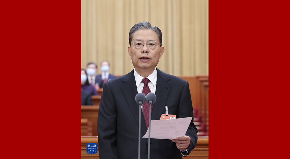 3月5日，第十四届全国人民代表大会第一次会议在北京人民大会堂开幕。赵乐际主持开幕会。