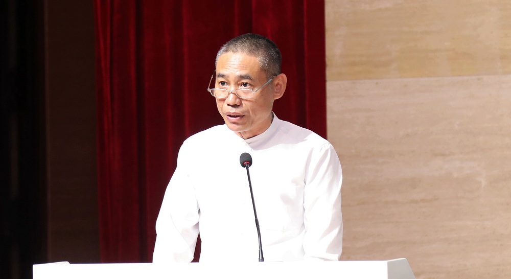 广西美协驻会副主席、秘书长陈毅刚在致辞