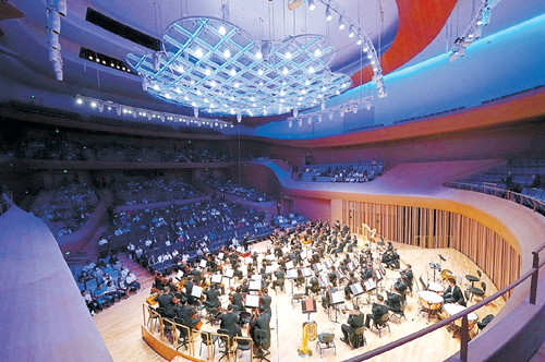 昨天，北京艺术中心迎来首场测试演出，音乐厅是目前首个具备使用条件的室内剧场。 本报记者 方非摄