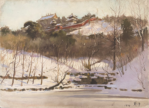 万寿春雪（布面油画 1979年） 戴泽 作