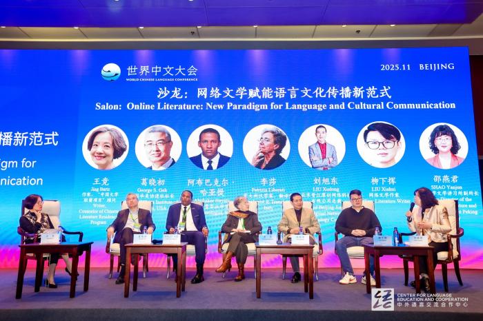 本次会议现场。教育部中外语言交流合作中心供图