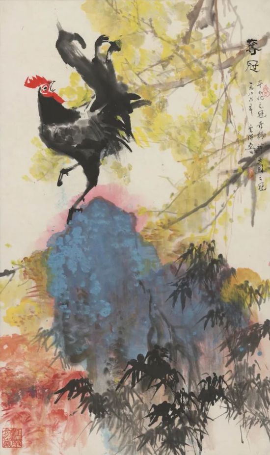 俞云阶《夺冠》102x67 cm中国画 1986年 中华艺术宫（上海美术馆）藏