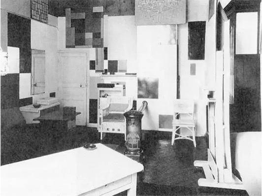 1926年，蒙德里安巴黎启程街工作室