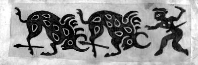 刘敦愿绘制的战国青铜器纹样。选自《文物中的鸟兽草木》