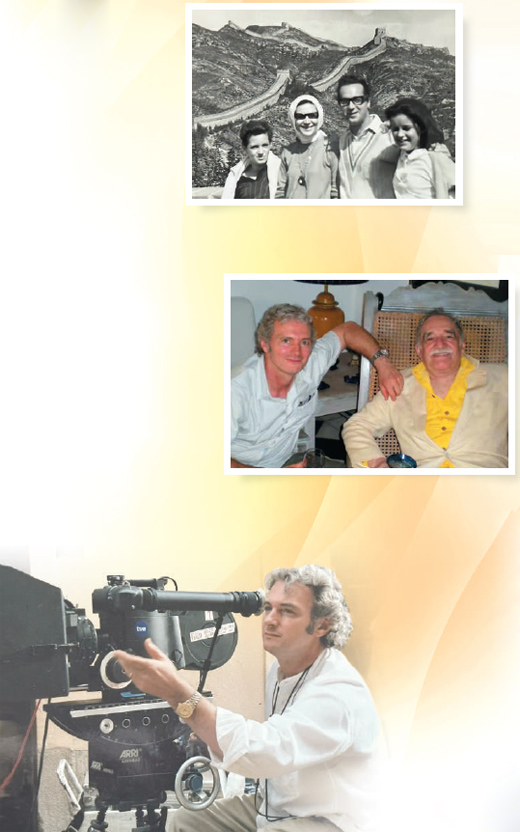 　图片从上到下依次为： 　　1963年，少年卡夫雷拉（左一）与家人游览长城； 　　2010年，卡夫雷拉（左）与加西亚·马尔克斯； 　　2001年，卡夫雷拉在拍摄电影。 　　以上图片均为塞尔希奥·卡夫雷拉提供