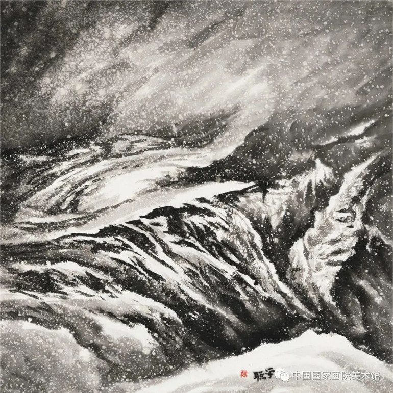 《落雪成玉系列之一》70cmx70cm 2015年 张学聪 作