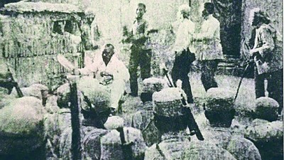 1943年，《团结就是力量》在北庄村首演。资料照片