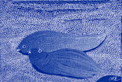 丁捷《时间投下的诱饵》画作,南京出版社