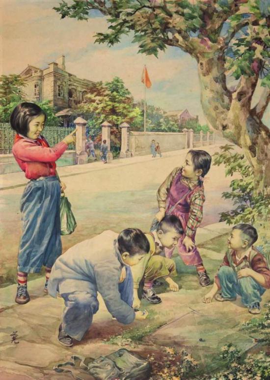 《上课了别迟到》 20世纪50年代 谢之光