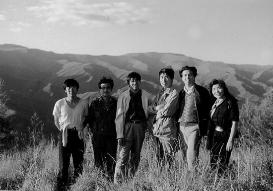 中国唐代文学学会第四届年会（山西大学）会间于五台山佑国寺后山（1988年9月26日，左起：蒋寅、吴小平、陈尚君、徐俊、张世林、市川桃子）