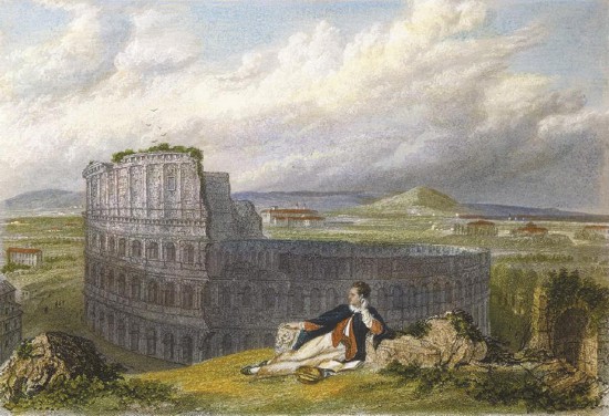 威廉·韦斯托尔（William Westall）画作《拜伦眺望罗马竞技场》